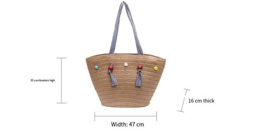 Large Capacity Women's Straw Beach Tote Bag (2020)