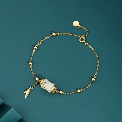 S925 Sterling Silver Natural Tianyuzhu Bracelet Necklace