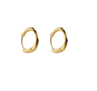 HYACINT Minimalist 14K Gold Hoop Earrings (Korea)