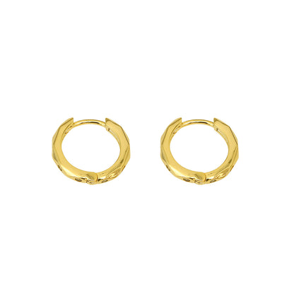 HYACINT Minimalist 14K Gold Hoop Earrings (Korea)