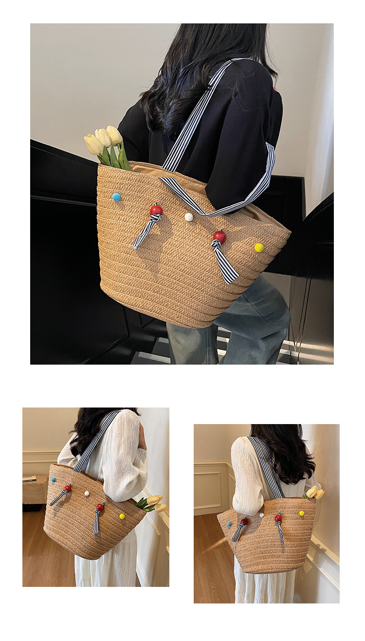 Large Capacity Women's Straw Beach Tote Bag (2020)